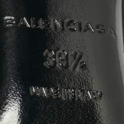 Pre Owned Balenciaga Black  Stretch  Fabric Knife Ankle Socks Boots Size 39.5