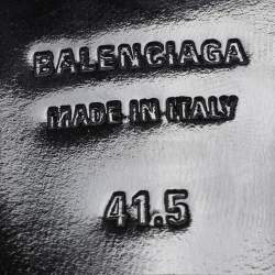 Pre Owned Balenciaga Black Leather Arena Studded Flat Sandals Size 41.5