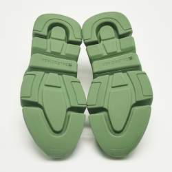 Pre Owned Balenciaga Green Knit Fabric Speed 2.0 LT Sneakers Size 37