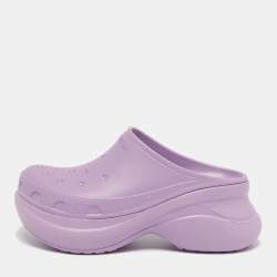 Pre Owned Balenciaga x Crocs Size 39 Purple Rubber Mules