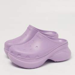 Pre Owned Balenciaga x Crocs Size 39 Purple Rubber Mules