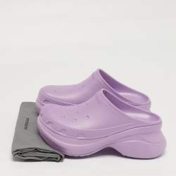 Pre Owned Balenciaga x Crocs Size 39 Purple Rubber Mules