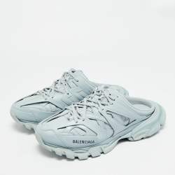 Pre Owned حذاء رياضي بالنسياقا ترايك جلد صناعي أزرق مقاس 42