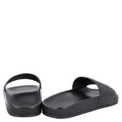 مملوكة مسبقًا Balenciaga Black Piscine Flat Slides Size 39