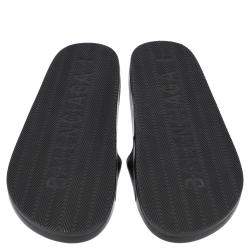مملوكة مسبقًا Balenciaga Black Piscine Flat Slides Size 39