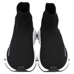 مملوكة مسبقًا Balenciaga Black/White Speed Sneakers  Size EU 36