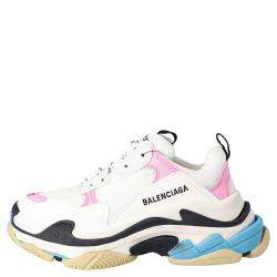 Balenciaga Multicolor Leather and Mesh Triple S Sneakers Size EU 40