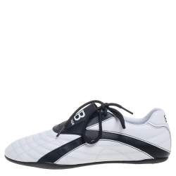 Pre Owned حذاء رياضي بالنسياغا زين قصات جلد أبيض مقاس 38