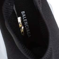 Pre Owned Balenciaga Black Knit Fabric Speed Sneaker Size EU 37