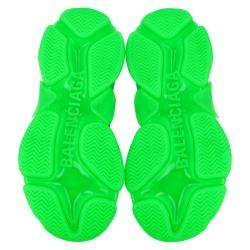 مملوكة مسبقًا Balenciaga Women Bright Green Leather And Mesh Triple S Sneakers Size EU 40