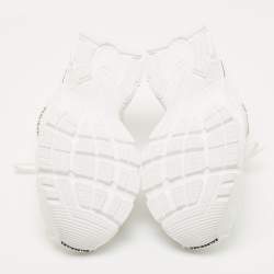 Pre Owned Balenciaga White Fabric Lace Up Sneakers Size 39