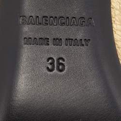 Pre Owned Balenciaga Metallic Gold Leather Blade Pointed Toe Pumps Size 36