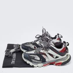 Balenciaga Multicolor Leather and Mesh Track Low Top Sneakers Size 38
