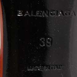 Pre Owned Balenciaga Brown Leather Arena Ankle Strap Sandals Size 39