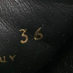 Pre Owned Balenciaga Black Leather Flat Slides Size 36