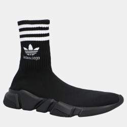 Balenciaga x Adidas Black/White Canvas Speed Sock Sneaker EU 36 