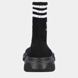 Balenciaga x Adidas Black/White Canvas Speed Sock Sneaker EU 36 