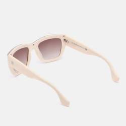 Pre Owned Balenciaga Cream/Brown BA59 Rectangular Sunglasses