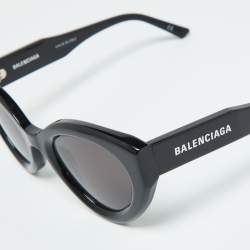 Pre Owned Balenciaga Black BB0073S Cat-Eye Sunglasses