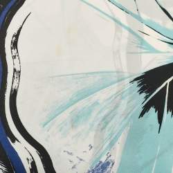 Balenciaga Multicolor Abstract Printed Silk Scarf