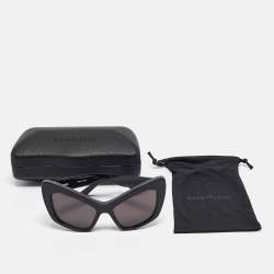 Pre Owned Balenciaga Black BB0293S Cat Eye Sunglasses