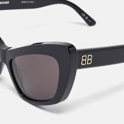Pre Owned Balenciaga Black BB0293S Cat Eye Sunglasses