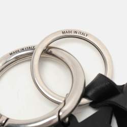 Balenciaga White/Black Rubber Logo Key Holder