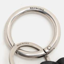 Balenciaga White/Black Rubber Logo Key Holder
