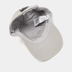 Pre Owned Balenciaga Grey Logo Embroidered Cotton Baseball Cap L