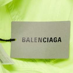 Balenciaga Neon Yellow Logo Embroidered Baseball Cap M
