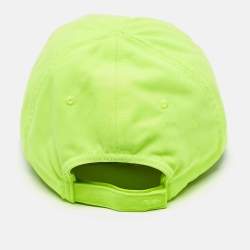 Balenciaga Neon Yellow Logo Embroidered Baseball Cap M