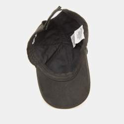 Balenciaga Black Logo Embroidered Cotton Baseball Cap L