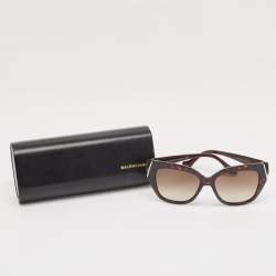 Pre Owned Balenciaga Tortoise Brown Gradient BA 99 52P Butterfly Sunglasses