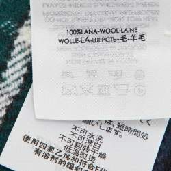Balenciaga Multicolor Logo Print Wool Scarf