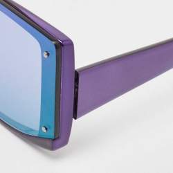 Balenciaga Purple Mirrored BB0081S Squared Sunglasses