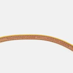 Balenciaga Yellow Leather Slim Buckle Belt 70 CM