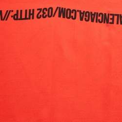 Balenciaga Red Logo Silk Square Scarf 