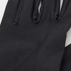 Pre Owned Balenciaga Black Jersey Opera Finger Gloves M