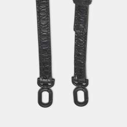 Balenciaga Black Croc Embossed Leather Adjustable Shoulder Bag Strap