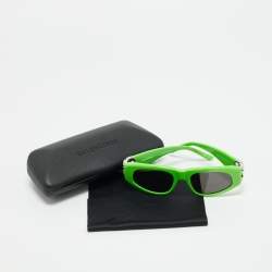 Pre Owned Balenciaga Green/Black BB0095S Dynasty D Frame Sunglasses