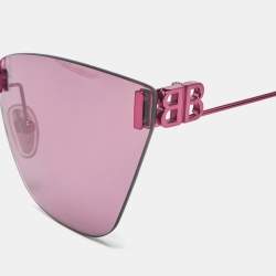 Pre Owned Balenciaga Magenta Pink BB0111S Butterfly Sunglasses