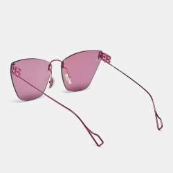 Pre Owned Balenciaga Magenta Pink BB0111S Butterfly Sunglasses
