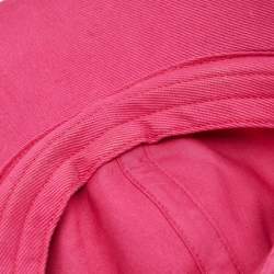 Pre Owned Balenciaga Pink WFP Embroidered Cotton Baseball Cap L