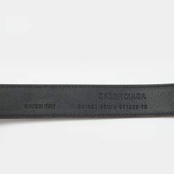 Pre Owned Balenciaga Burgundy Croc Embossed Leather BB Buckle Belt 75CM