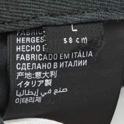 Pre Owned Balenciaga White/Black Logo Embroidered Cotton 50/50 Baseball Cap L