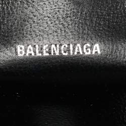Pre Owned Balenciaga Burgundy Croc Embossed Leather Cash AirPod Pro Holder