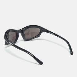Pre Owned Balenciaga Black BB02295S Bat Rectangle Sunglasses