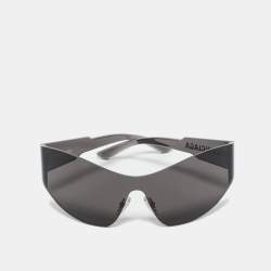 Pre Owned Balenciaga Black BB0257S Shield Sunglasses