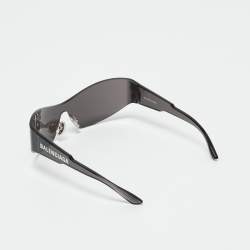 Pre Owned Balenciaga Black BB0257S Shield Sunglasses