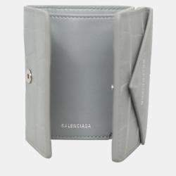 مملوكة مسبقًا محفظة بالنسياغا ميتي جلد مطوية ميني